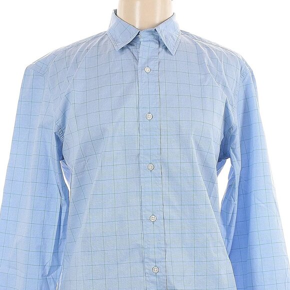 Frank & Eileen Blue & Green Plaid "Finbar" 100% Cotton Shirt Size S - Picture 2 of 6